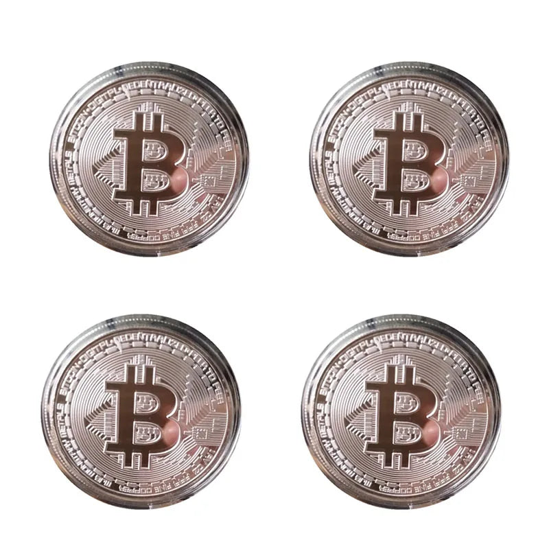 Gold Plated Bitcoin Coin – Collectible Crypto Metal Gift