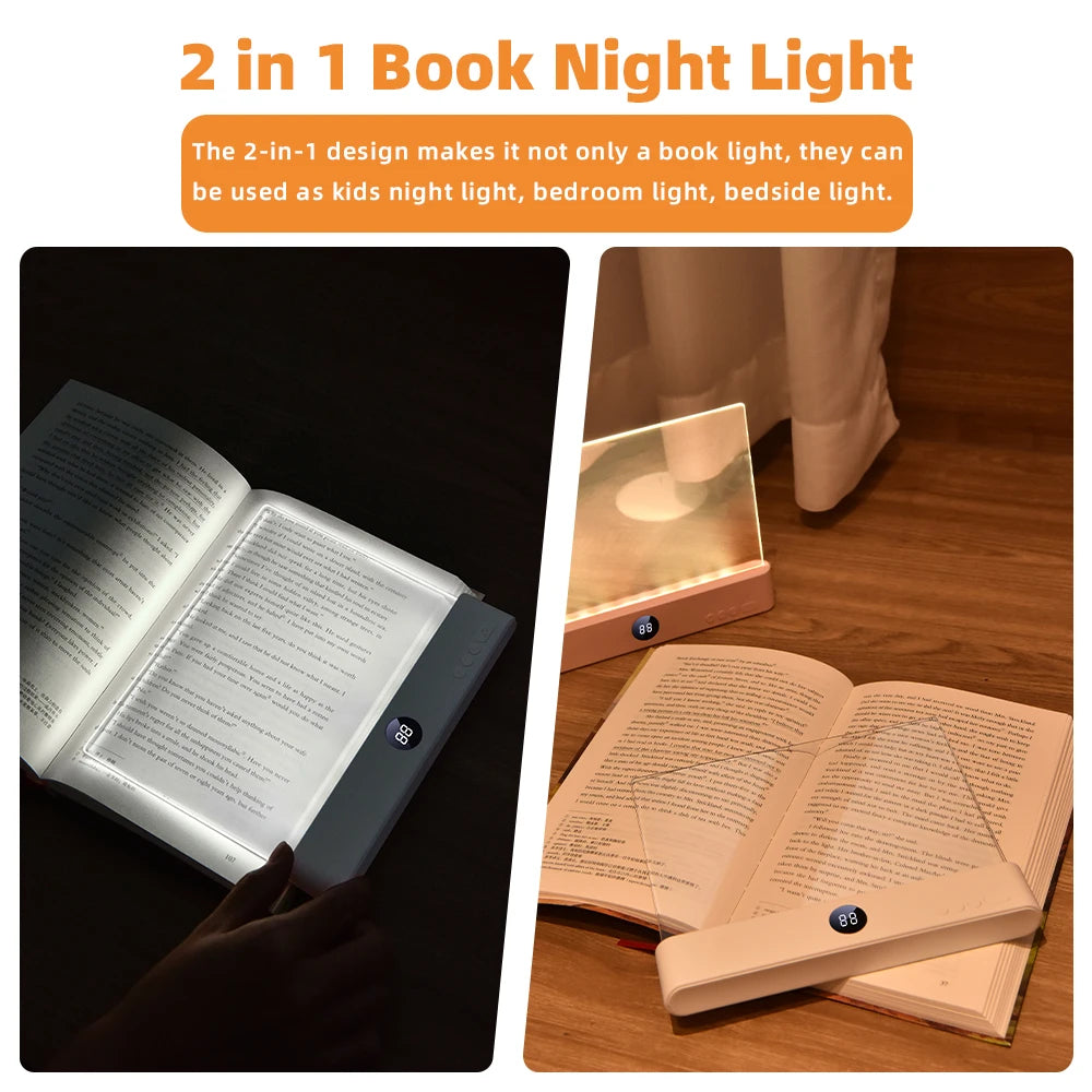LED Flat Panel Night Vision Reading Light Eye Protection USB Charging Zpaxo