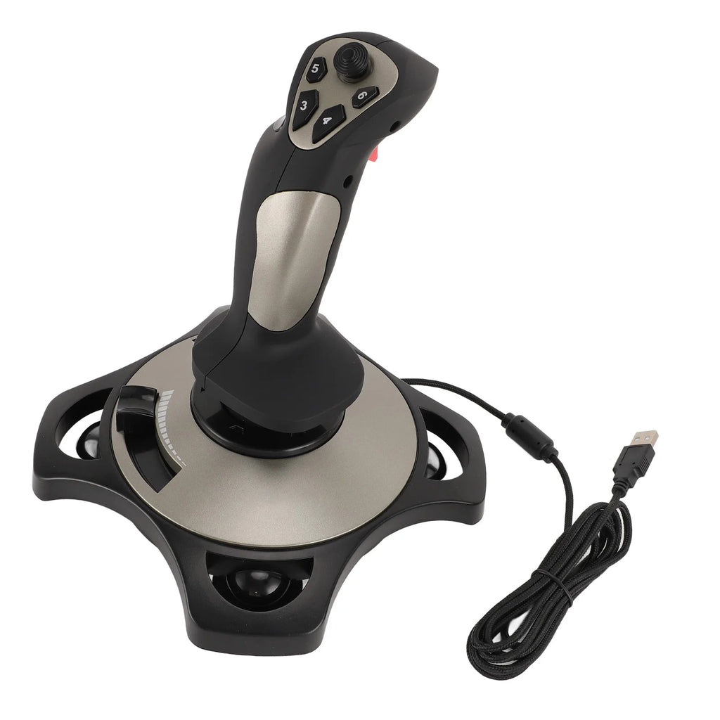 Flight Joystick Vibration Function Ergonomic Grip Professional