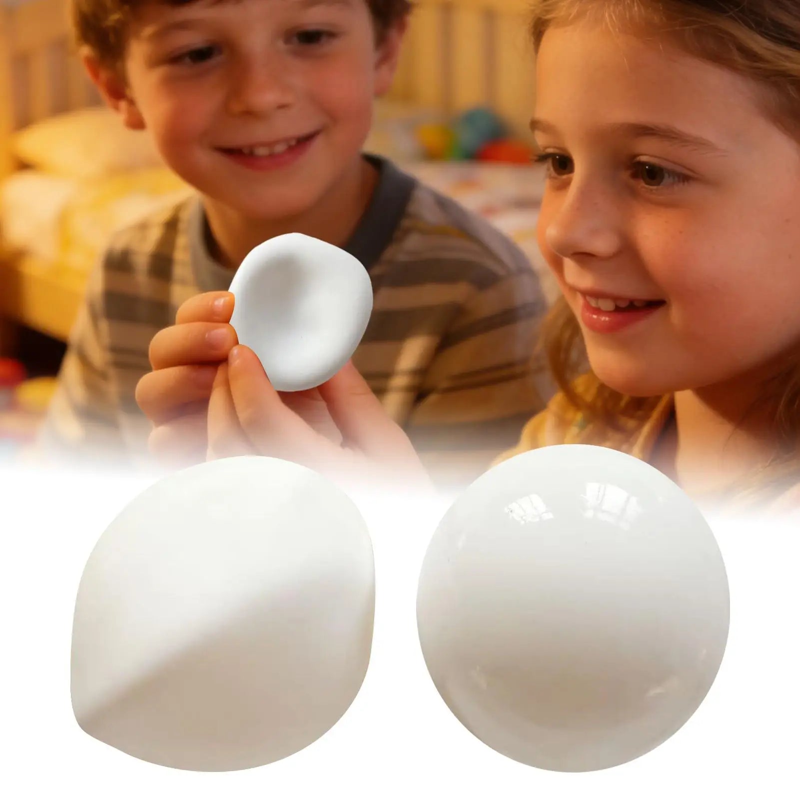 Squeeze Toys White Mochi Slow Rising Soft Creamy Stress Relief Ball