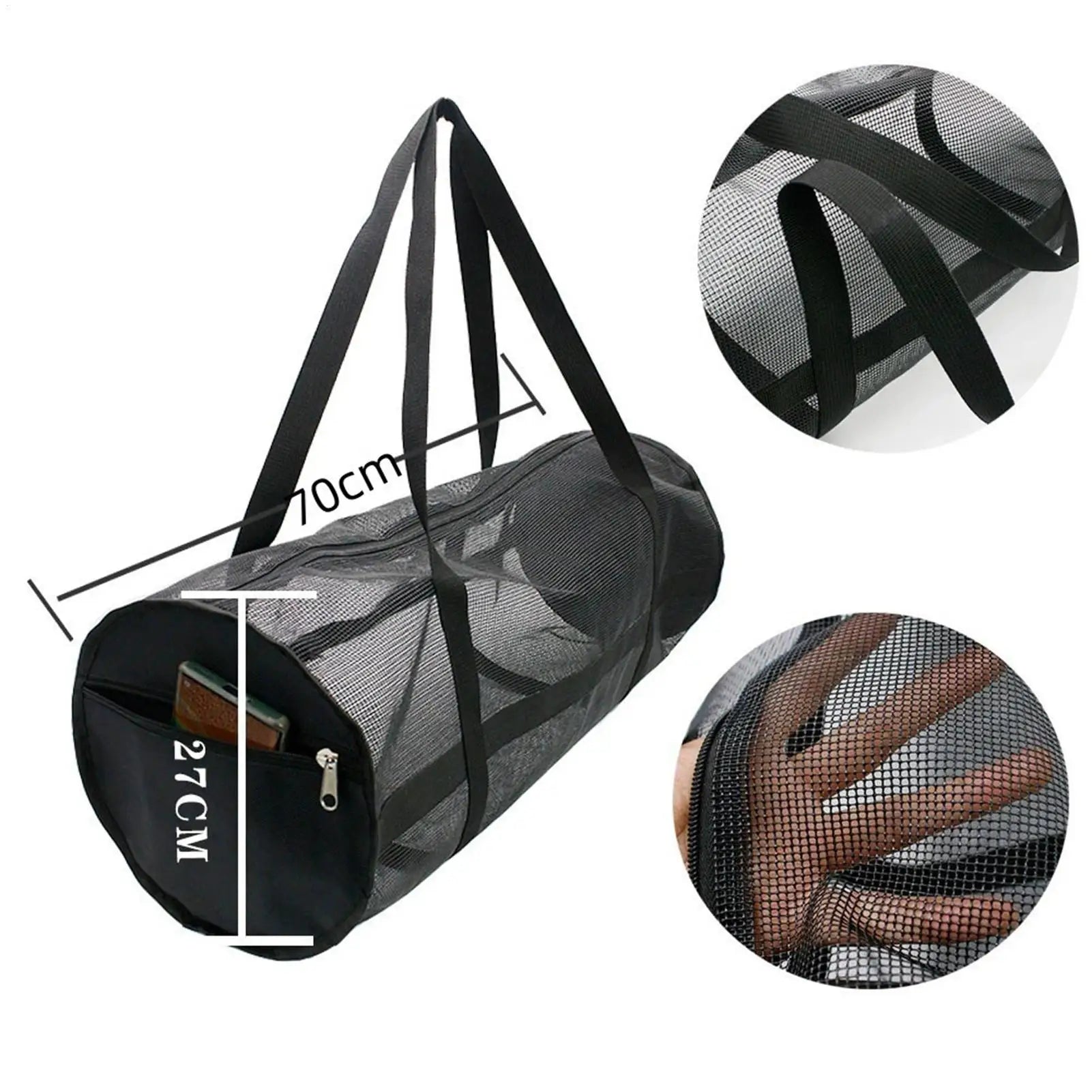 Foldable Mesh Swim Bag – Large Beach & Dive Gear Bag | Zpaxo Mesh Sports Bag Zpaxo