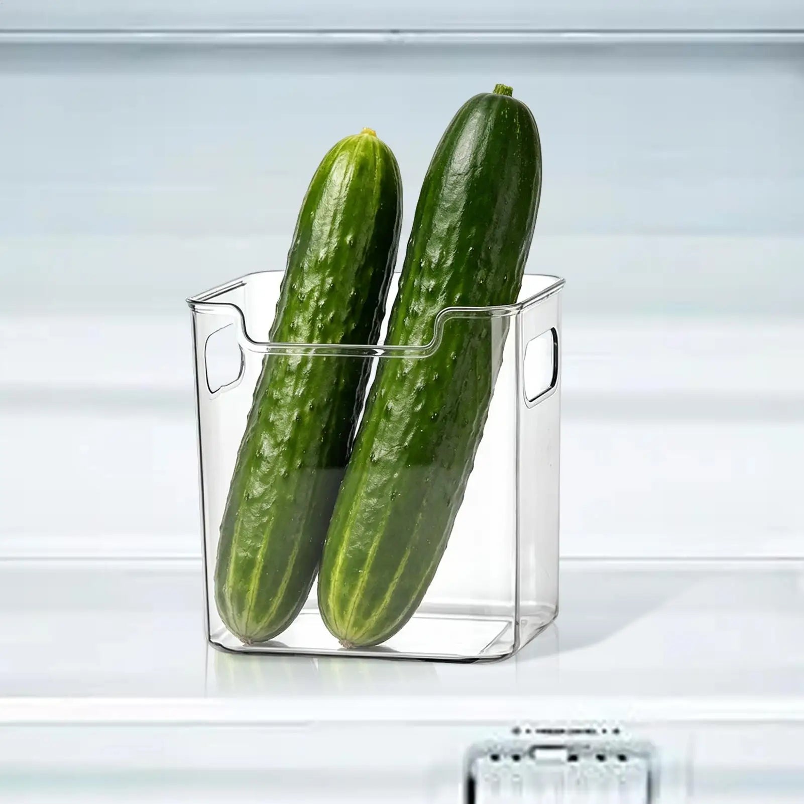 Refrigerator Bins Handles Clear Door Containers Organizer Kitchen