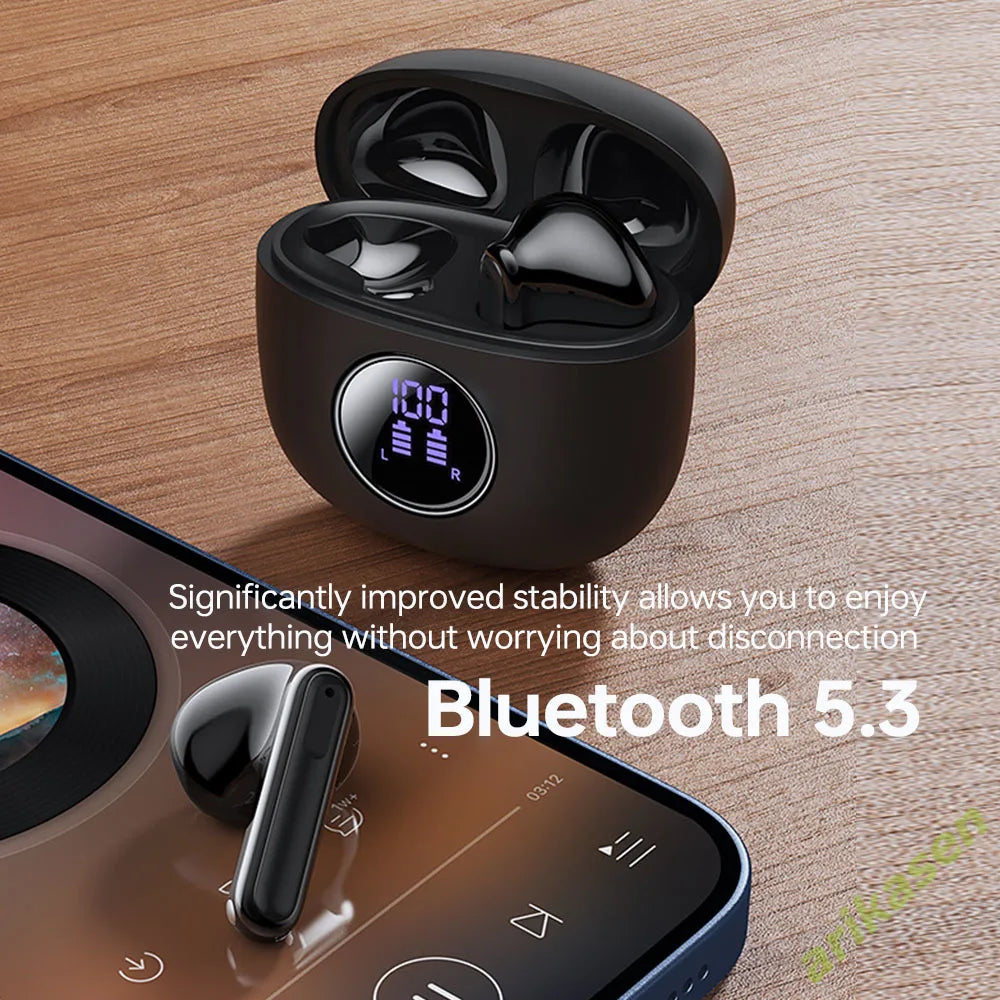 Bluetooth Earphones V5 3 Wireless Headsets TWS Noise Reduction