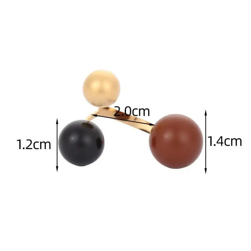 Fashionable Candy Spherical Enamel Droplet Ball Ring Adjustable Open Zpaxo B