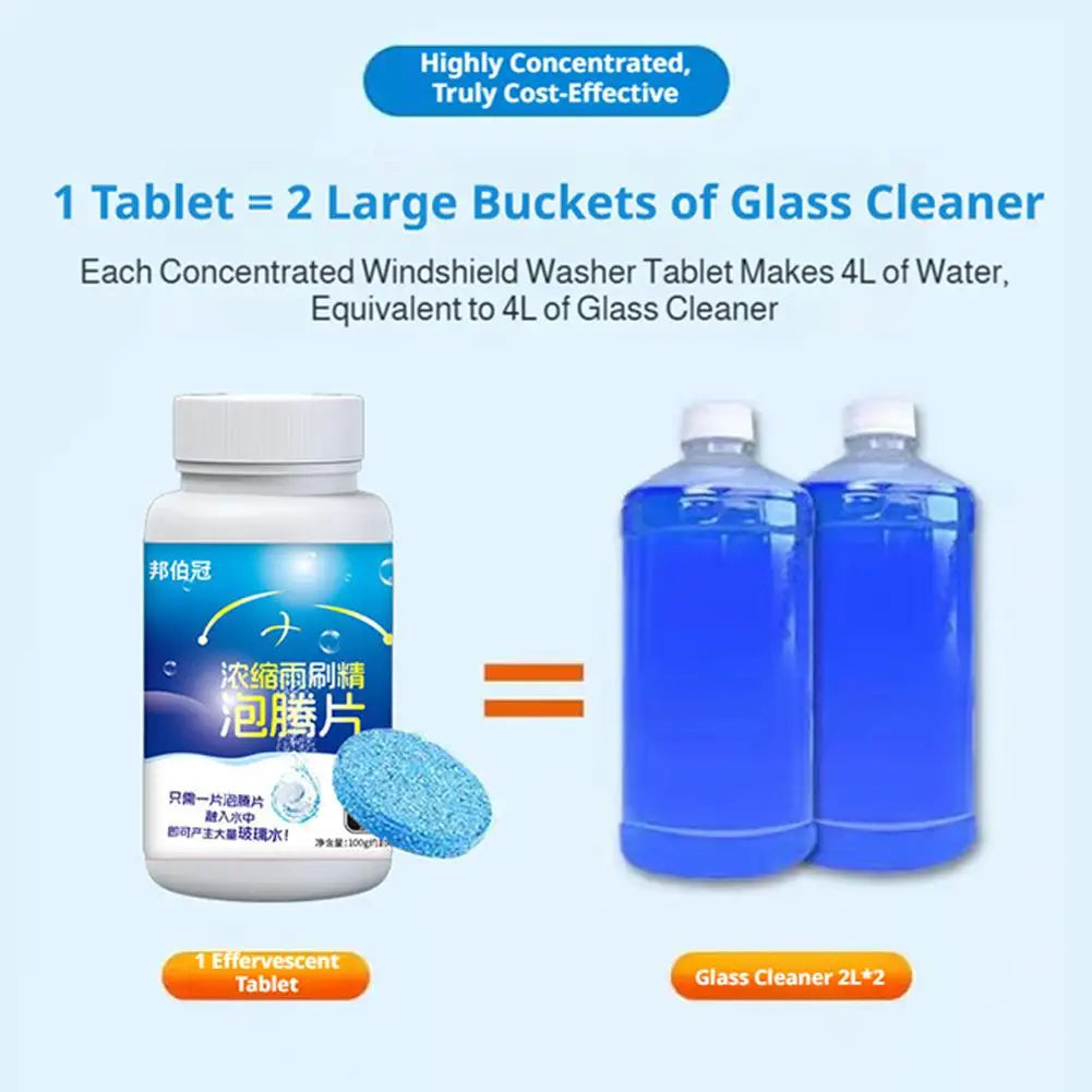 All-Season Windshield Washer Effervescent Tablets – 100 ct Windshield Washer Tablets Zpaxo