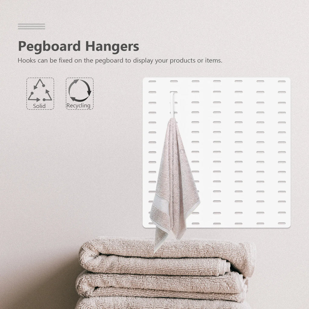 Premium Heavy Duty Pegboard Hanging Hooks Hole Board Display Shelf