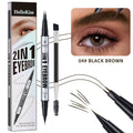 5 Colors Two-pronged Eyebrow Pencil Waterproof Liquid Curved Pen Fork