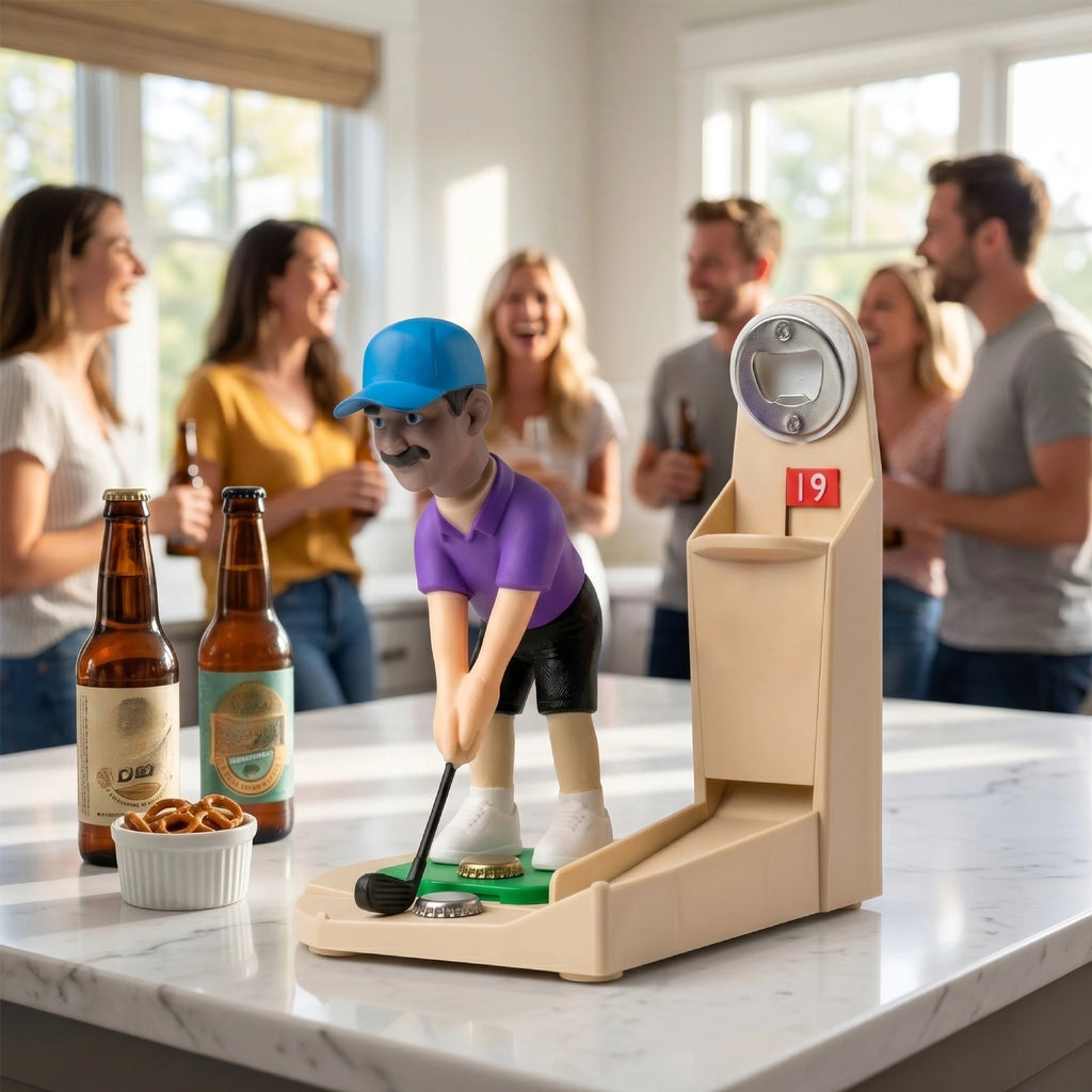 Golf Shot Cap Opener Automatic Beer Launcher Swing Novelty Bar Tool Zpaxo
