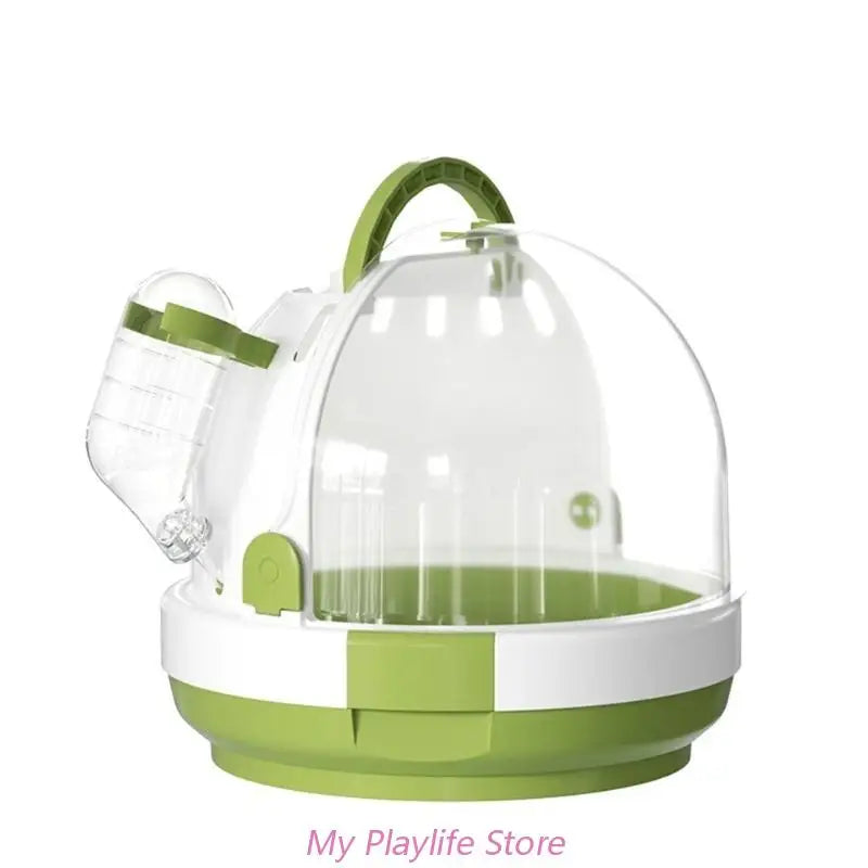 Portable Clear Bird Carry Case Transport Cage Parrots Carrier