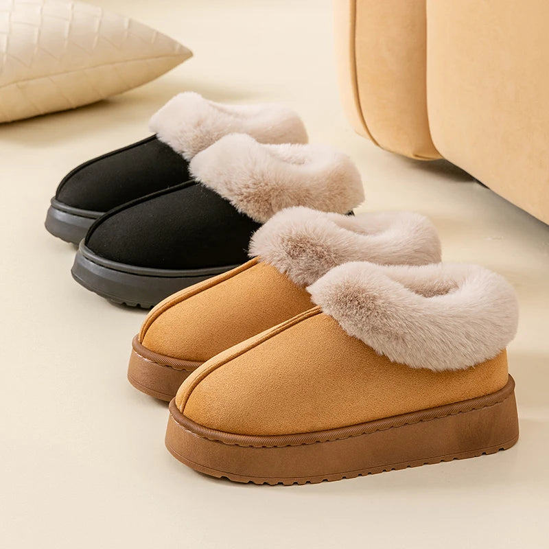Winter Women Shoes Fashion Snow Boots Fluffy Plush Faux Fur Soft