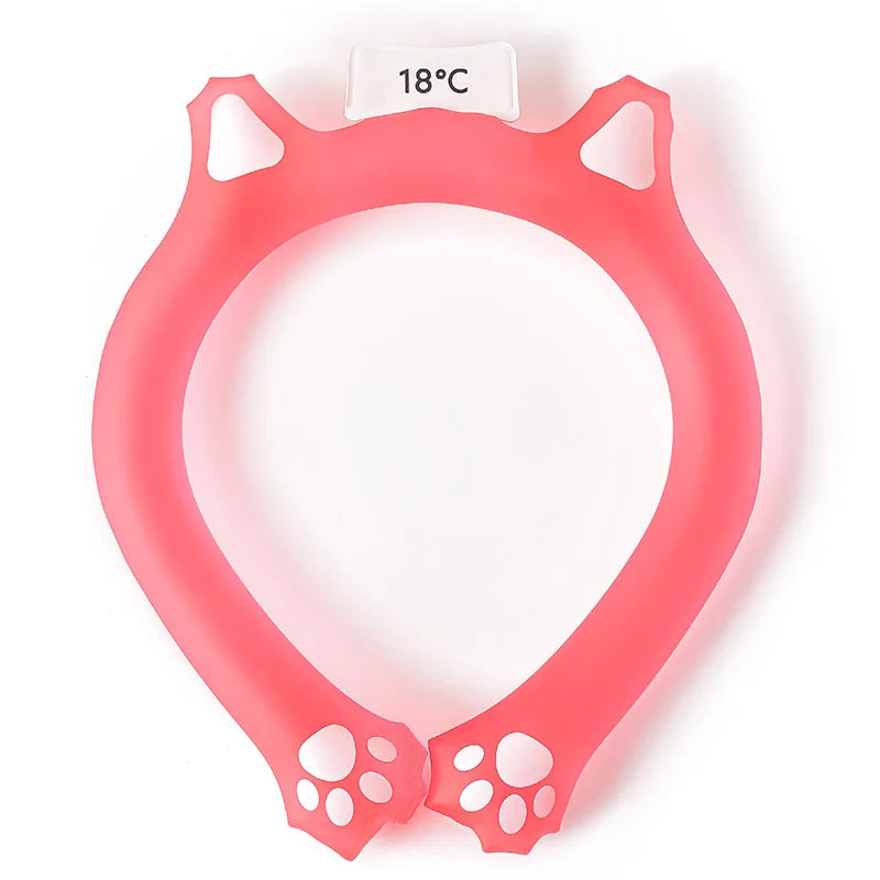 Sunstroke Prevention and Cooling Tool Outdoor Sports Cooling Ring Summer Comfort PCM Cold Collar Beach Travel Essentials Zpaxo 18 degrees red
