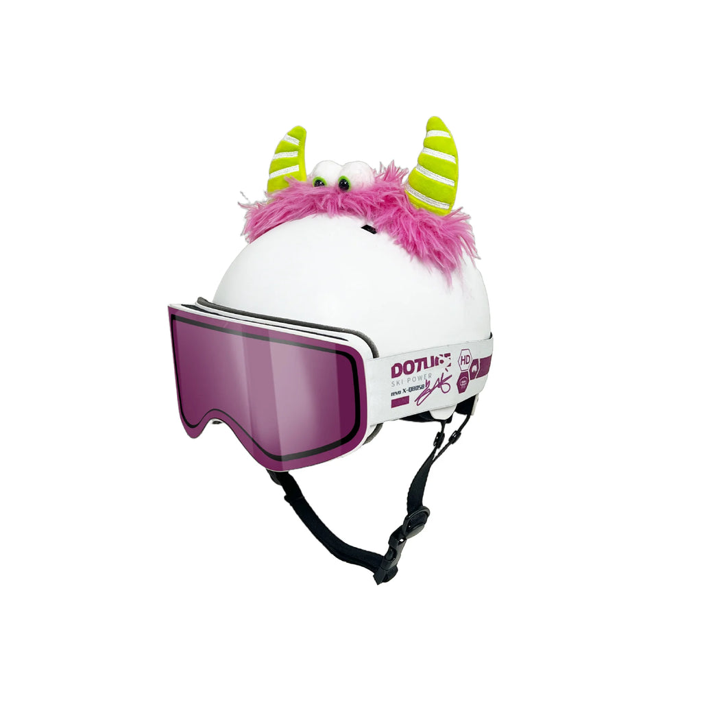 3D Plush Monster Helmet Ears – Fun Ski & Outdoor Helmet Decor