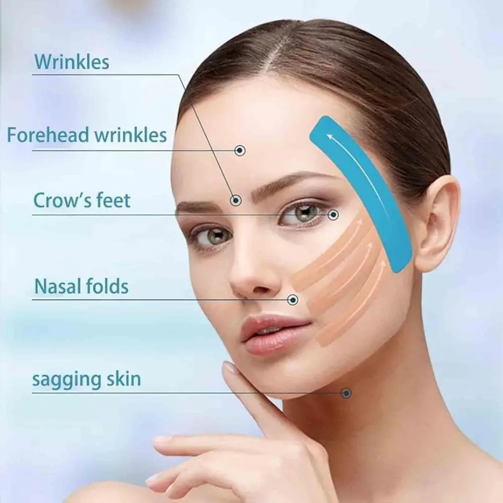 Hot Toning Japanese Face Tape Firming Anti-Wrinkle Face Toning Belts Tightening Skin Face Lift Tape Unisex Zpaxo