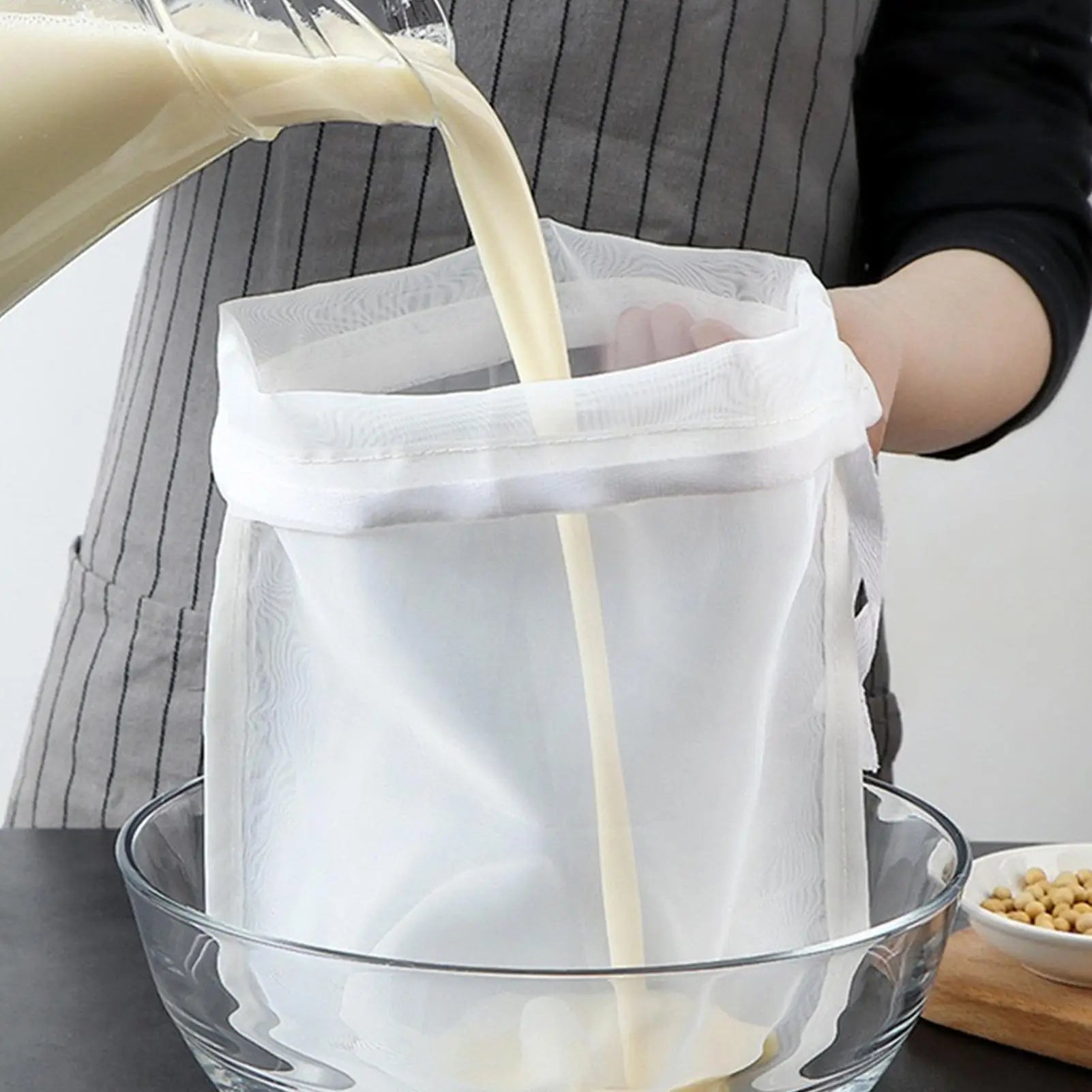 200 Mesh Nylon Strainer Bag – Nut Milk, Juice & Coffee Filter Mesh Strainer Bag Zpaxo