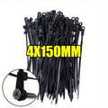 100-1000PCS Screw Hole Cable Ties Nylon Cable Ties Reusable Fixed Self-locking Cord Ties Straps Fastening Loop Office Organizer Zpaxo Black(Have Hole) 1000PCS