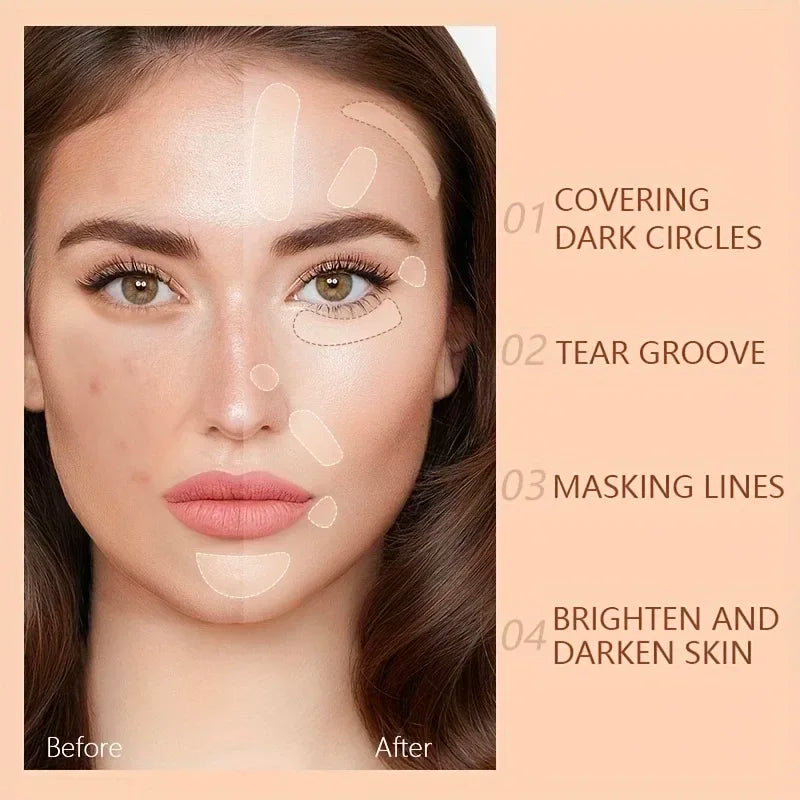 Full Coverage Waterproof Concealer – Hides Tattoos, Scars & Blemishes, Natural Matte Foundation for All Skin Tones, Long-Lasting Zpaxo