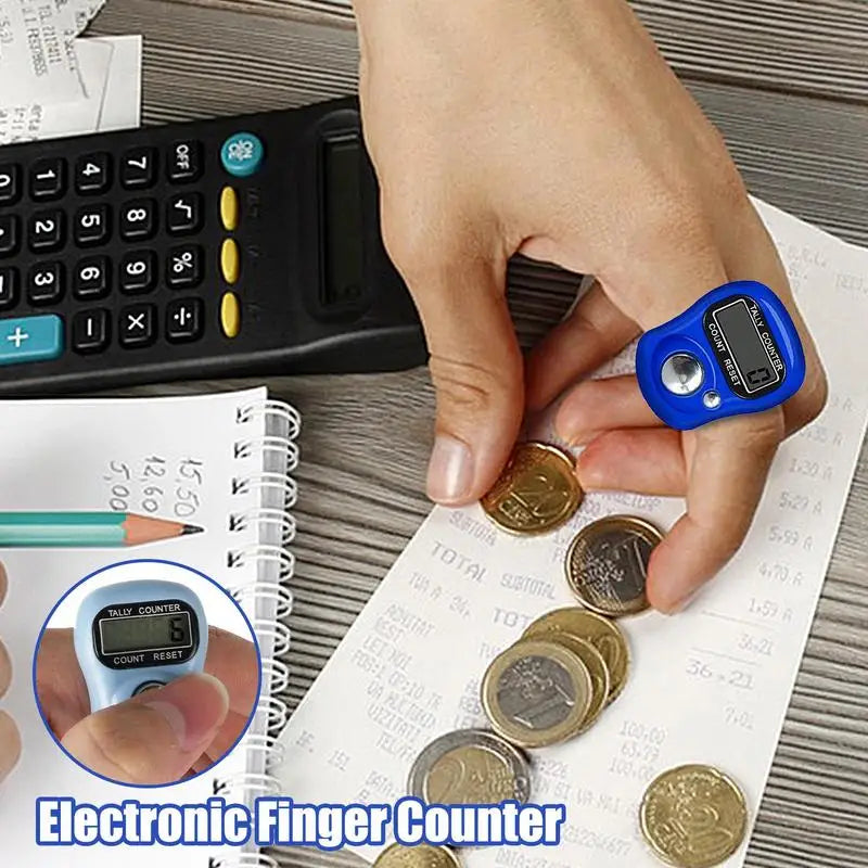 Electronic Digital LCD Finger Ring Tally Counter Mini Row Button Clicker Hand Held Counter Ring For Sewing Knitting Weave Tool Zpaxo