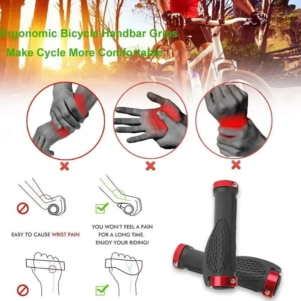 1 Pair DIY Bicycle Handles Ergonomic Handlebar Parts Non-slip Outdoor