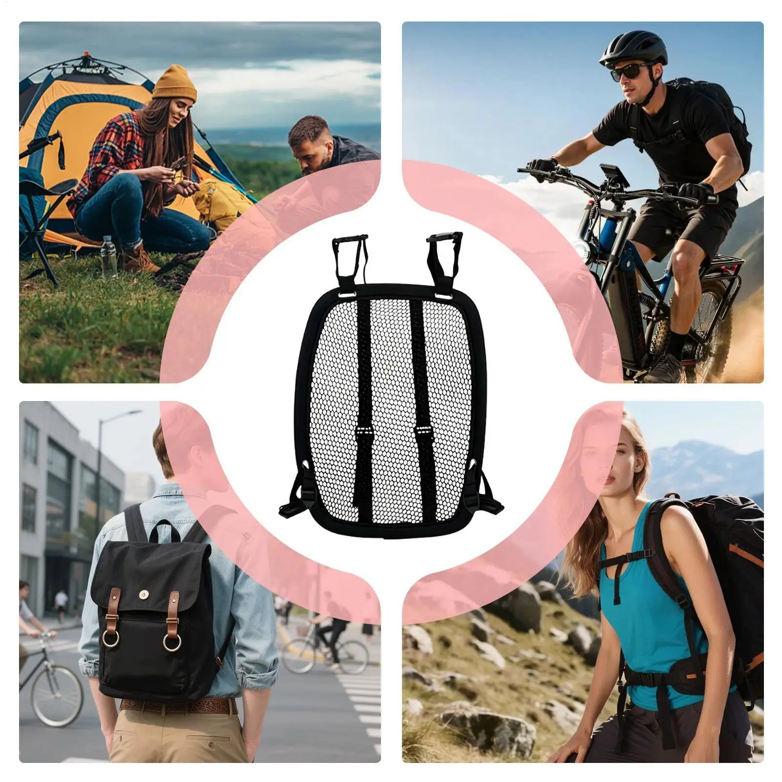 Ergonomic Airflow Ventilation Backpack Spacer Breathable Mesh Quick