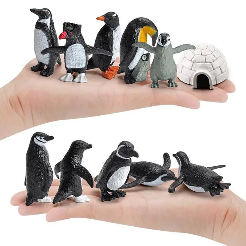 26pcs 3D Polar Animal Figurines Mini Arctic Animals Toys Marine Model Set Home Decoration Arctic Bear Kids Child Bedroom Decor Zpaxo
