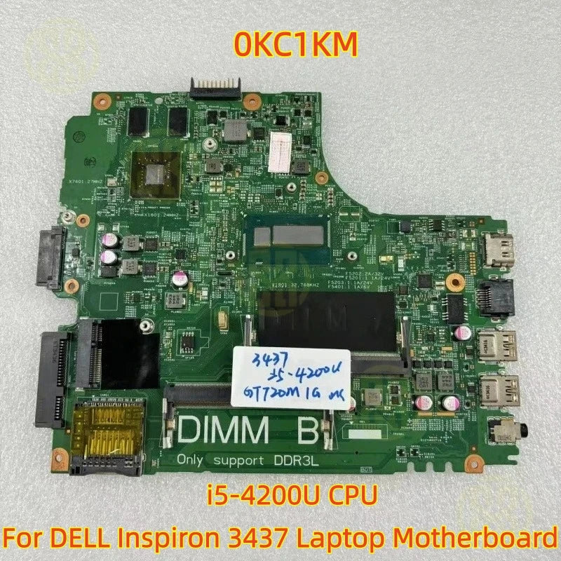 12314-1 0KC1KM Motherboard i5-4200U CPU DELL Inspiron 3437