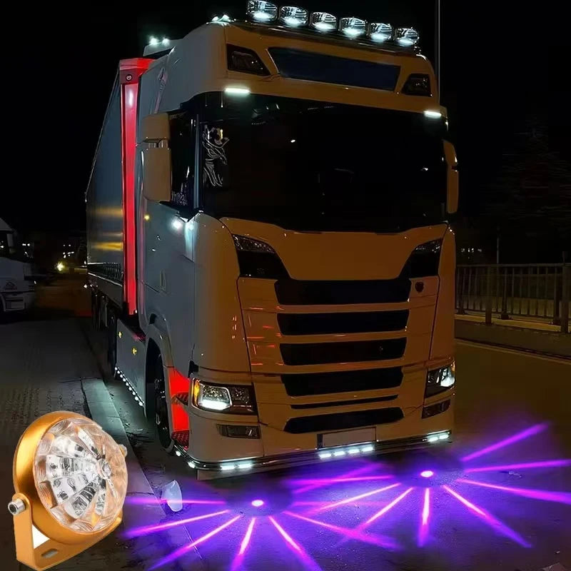 Car Truck 7-color LED Laser Anti Fog Lights Flashing Chassis Tail