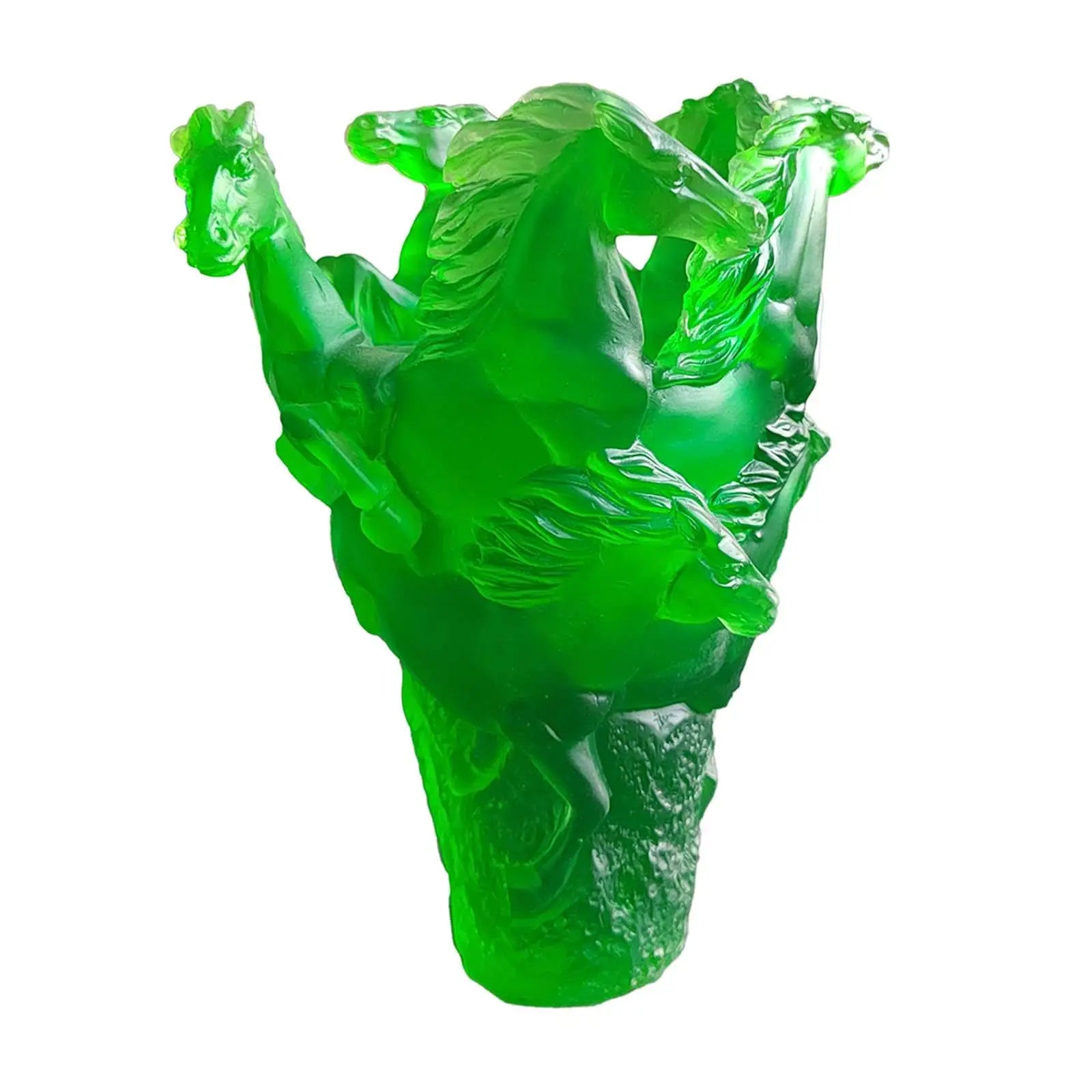 Multi-Horse Shaped Resin Flower Vase | Table Centerpiece Decor Decorative Resin Vase Zpaxo green