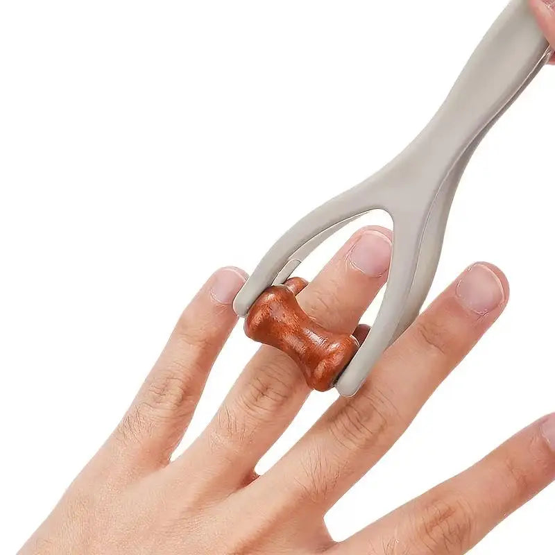 1pcs Double-Sided Hardwood Hand Massager – for Carpal Tunnel, Trigger Finger, Discomfort & Stress Relief Zpaxo