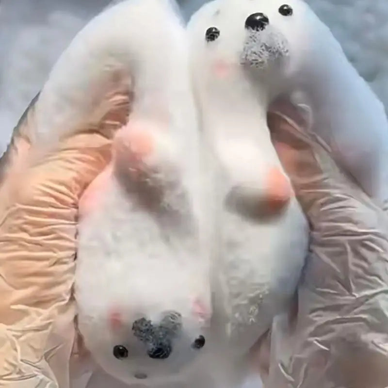 White Seal Toy Simulation Soft Fidget Sensory Toys 8cm Funny Animal Plushies Colorful Animal Balls For Home Studio School Zpaxo