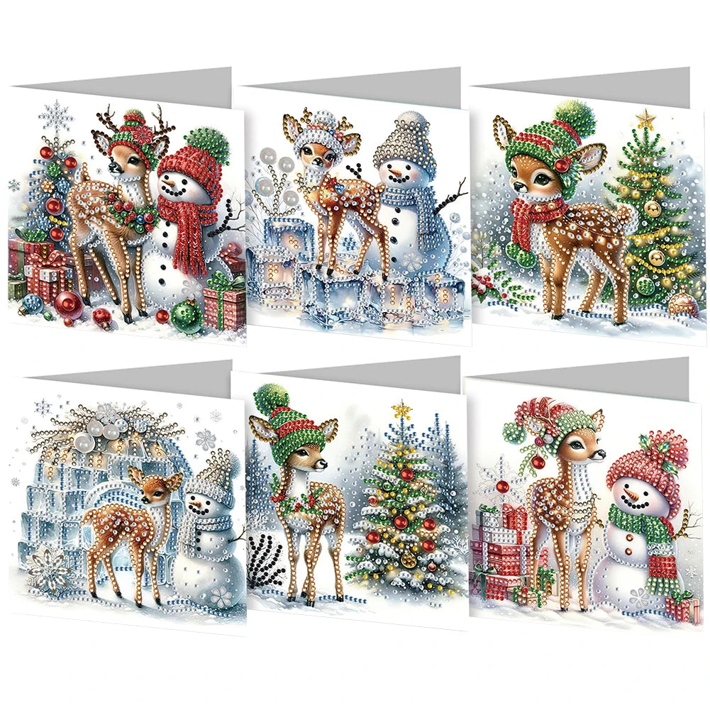DIY Rhinestone Diamond Art Mosaic Postcards Greeting Cards Birthdays