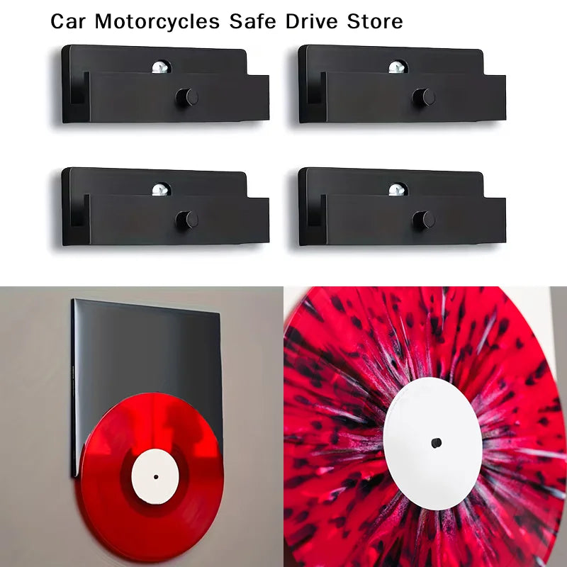 1 2 Retro Vinyl Record Desktop Display Stand Album Cover Wall Mount