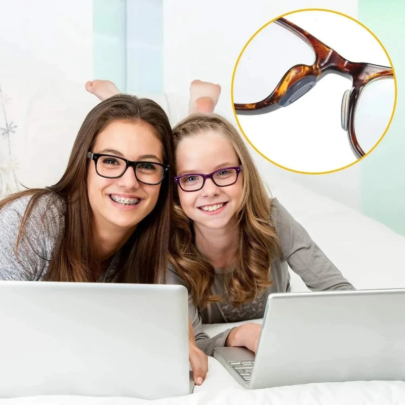 10 Silicone Adhesive Nose Pads Glasses Non-slip Transparent Eyewear