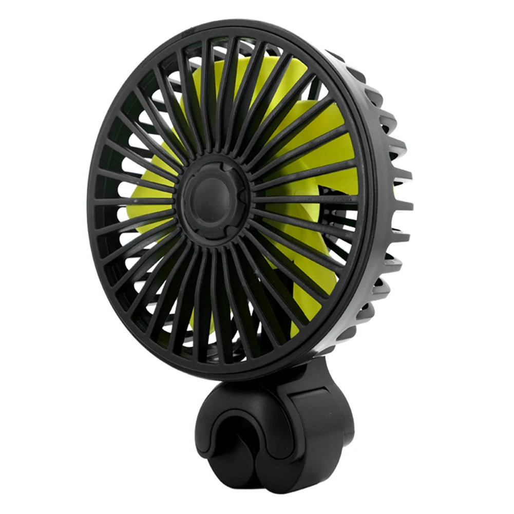 USB Car Cooling Fan 360 Rotatable Backseat Vehicle Rear Headrest Zpaxo 1pc