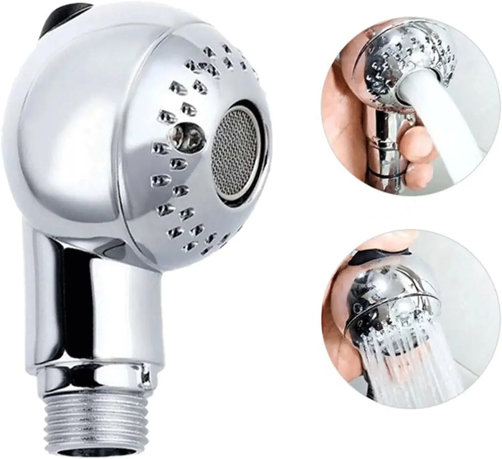 Round Shape Shower Head Attachment Salon Two Speed Adjustable Rain