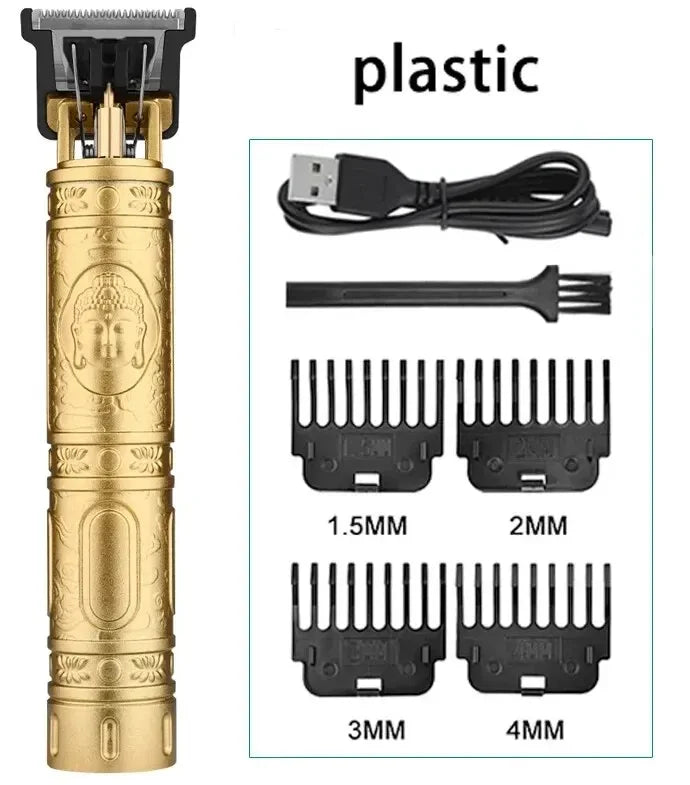 Vintage T9 Electric Hair Cutting Machinefor Men Dragon Buddha Hair Clipper Professional Men Shaver Rechargeable Barber Trimmer Zpaxo gold2