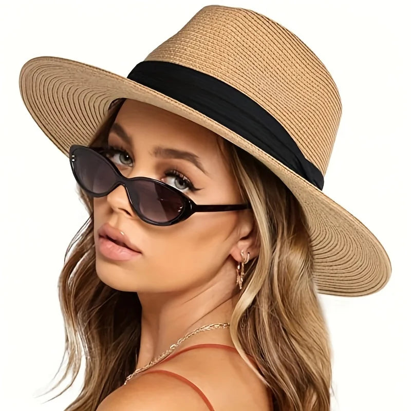 Fashion Men Straw Hat Women Summer Trendy Beach Sun Hats Solid