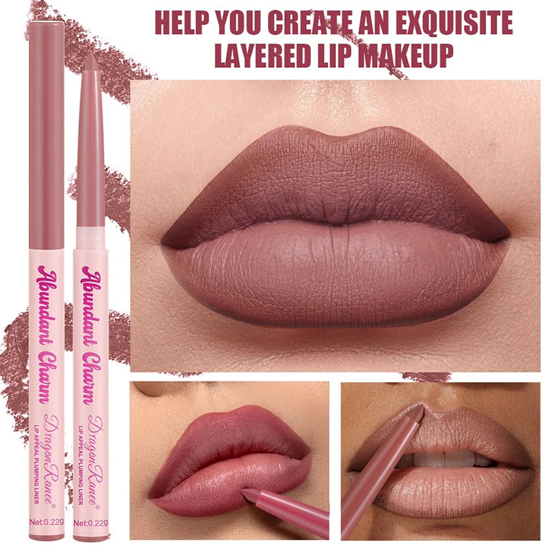 Matte Lip Liner Pen Long-Lasting Waterproof Sweatproof Easy Coloring Lipstick Pencil Lip Contour Outline Makeup Lipliner Crayon Zpaxo
