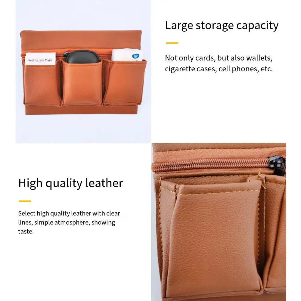 Universal Car Window Armrest Hanging Bag Waterproof Leather Seat Pad Zpaxo