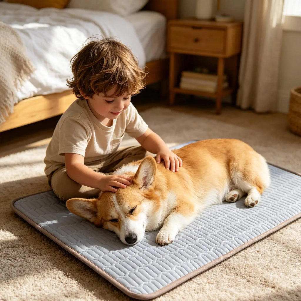 Dog Cooling Mat Breathable Nonslip Washable Foldable Portable Summer