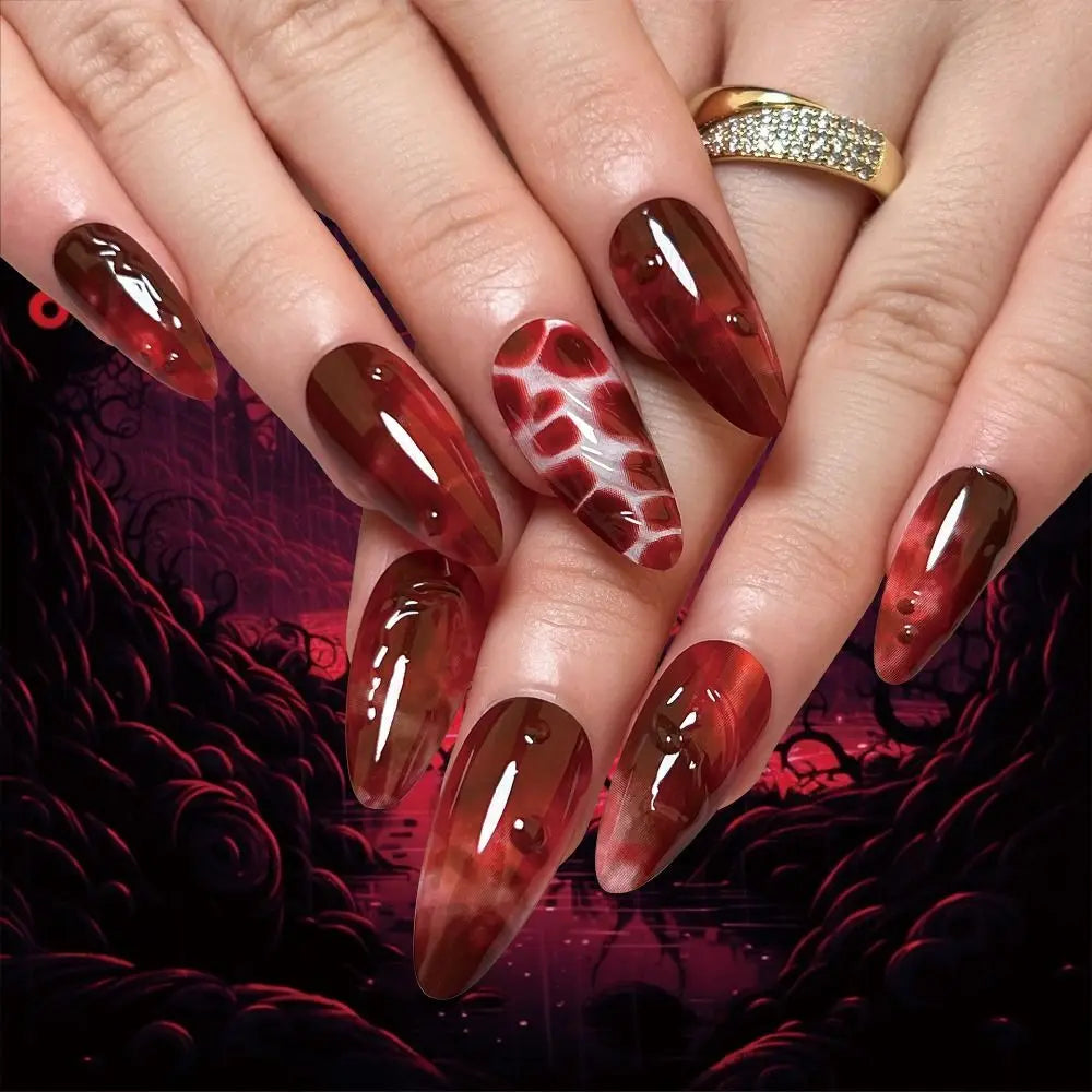 Manicure Long Almond False Nails Stiletto Ballerina Fake Nials Zpaxo JP3412