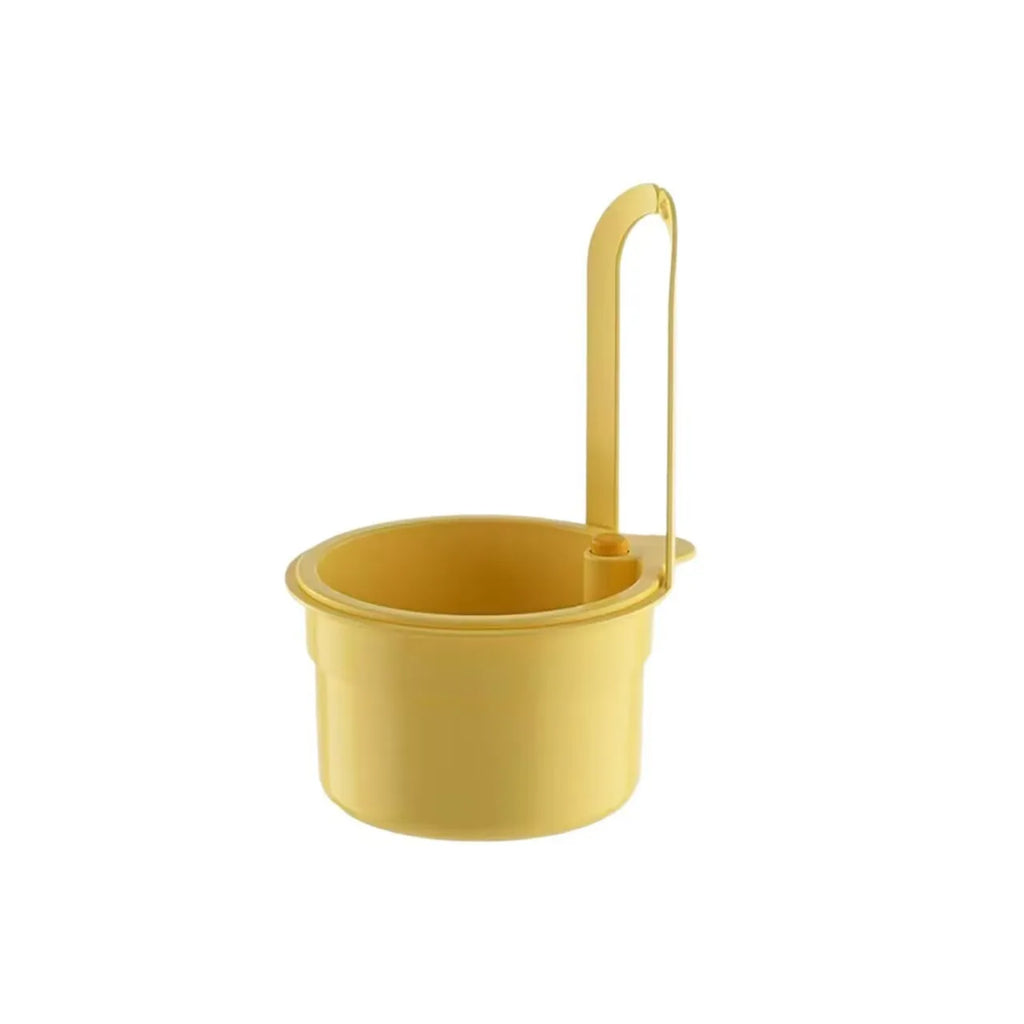 One-Touch Press Drain Basket, Removable Sink Strainer, Kitchen Bathroom Filter Holder for Food Residue Sponge Soap Storage Zpaxo Yellow