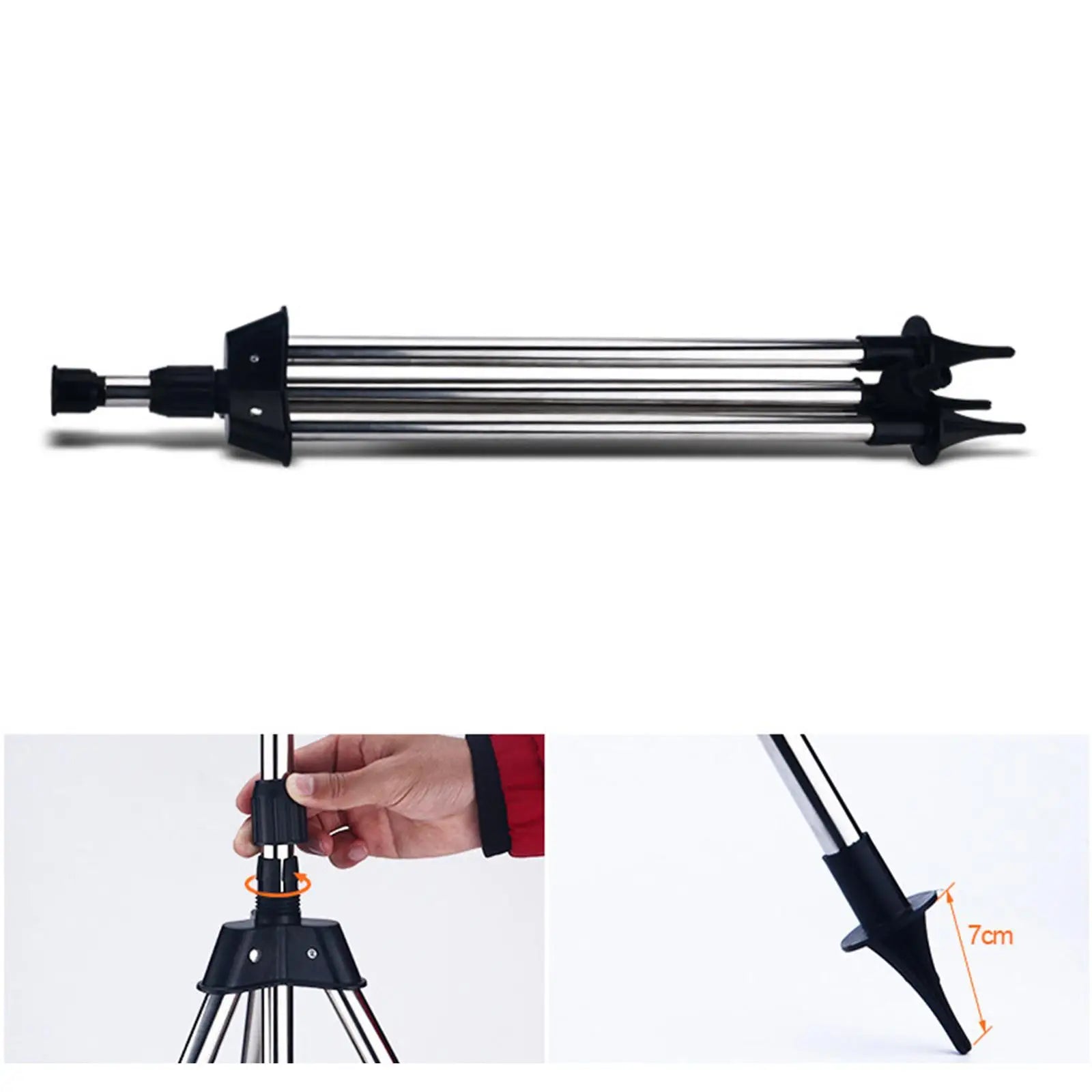 Automatic Lawn Sprinklers Tripod Adjustable Spray Stake Metal Base Water Diffuser for Field Vegetable and Garden Use Zpaxo