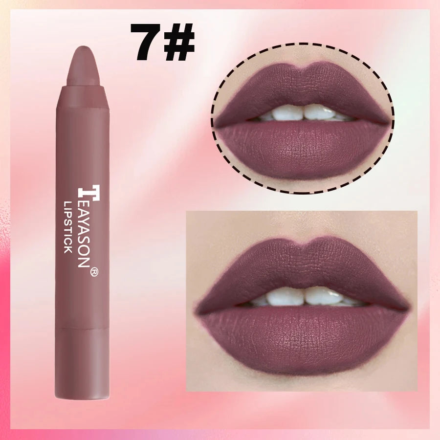 Matte lipstick for easy application, smudge-proof, daily moisturizing, lipstick, holiday gift, light makeup, lip pen, lipliner, Zpaxo 7XQ06 2.5G Full Size