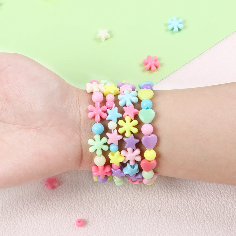 5/10/20Pcs Multicolor Random Bracelets DIY Beaded Bracelets Jewelry for Kids Birthday Party Favor Christmas Children Gifts Zpaxo
