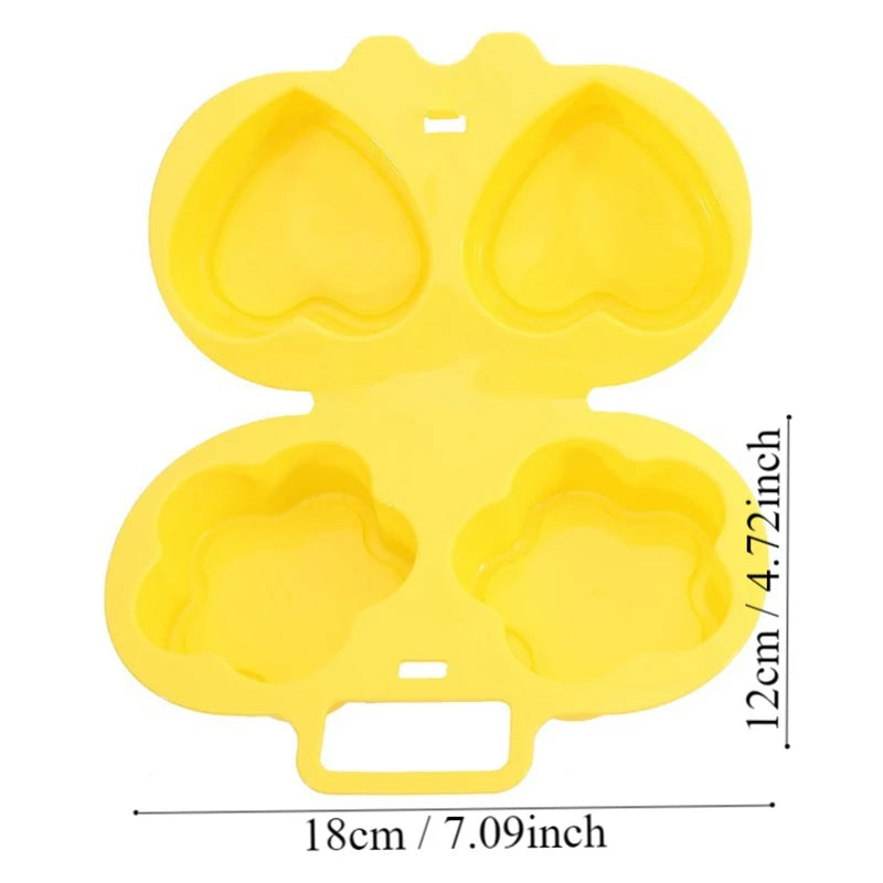 Mold Boiled Egg Steamer Flower Heart Cooker Steamed Mini Breakfast Zpaxo Yellow