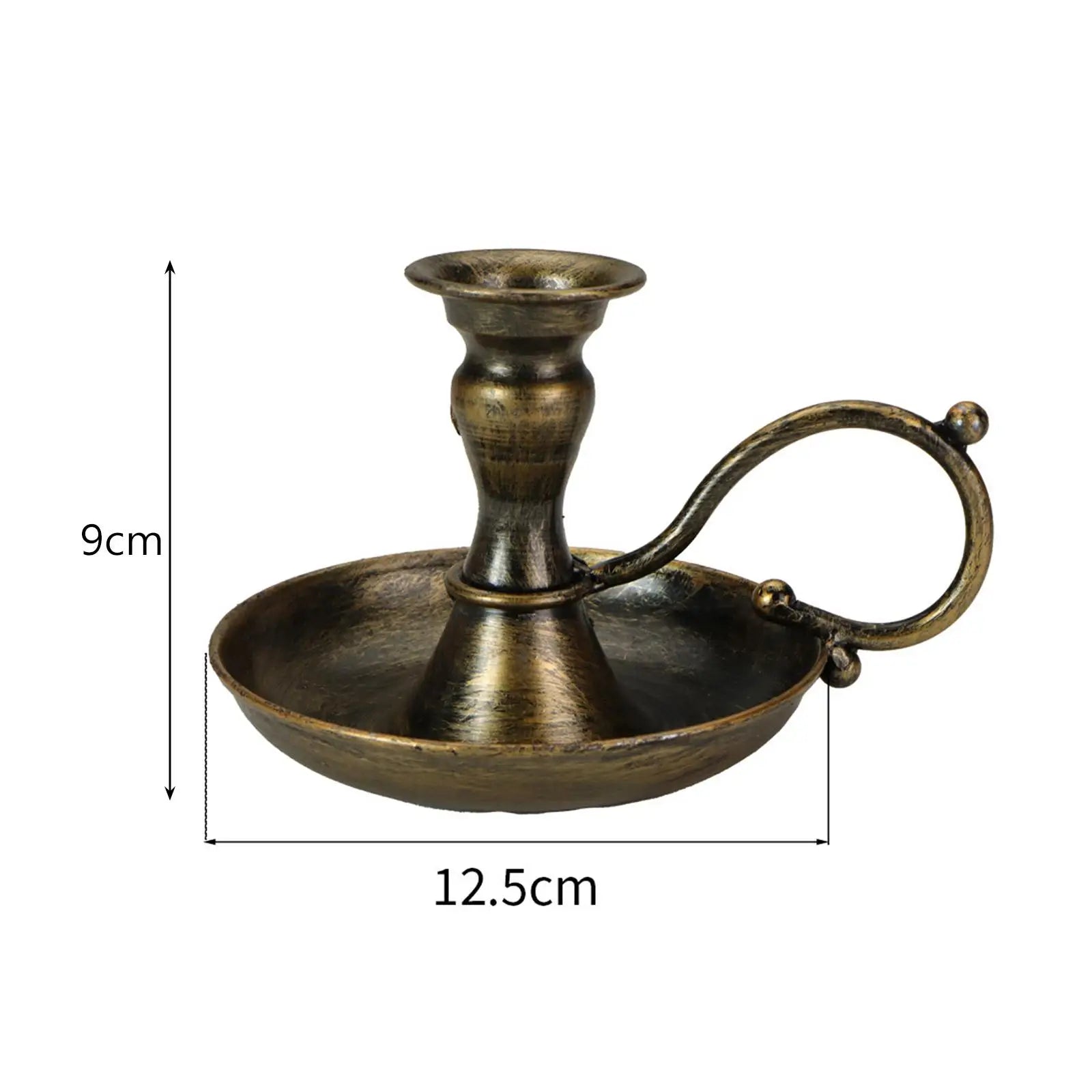 Retro Handheld Metal Candlestick Holder – European Vintage Style Candle Holder Zpaxo