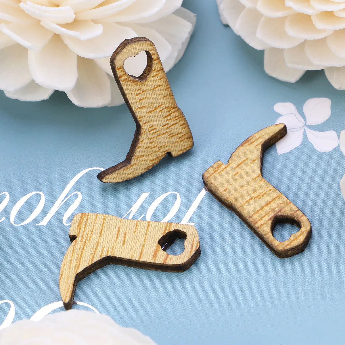 Wooden Cowboy Boots Wedding Decor Miniature Rustic Barn Western Party