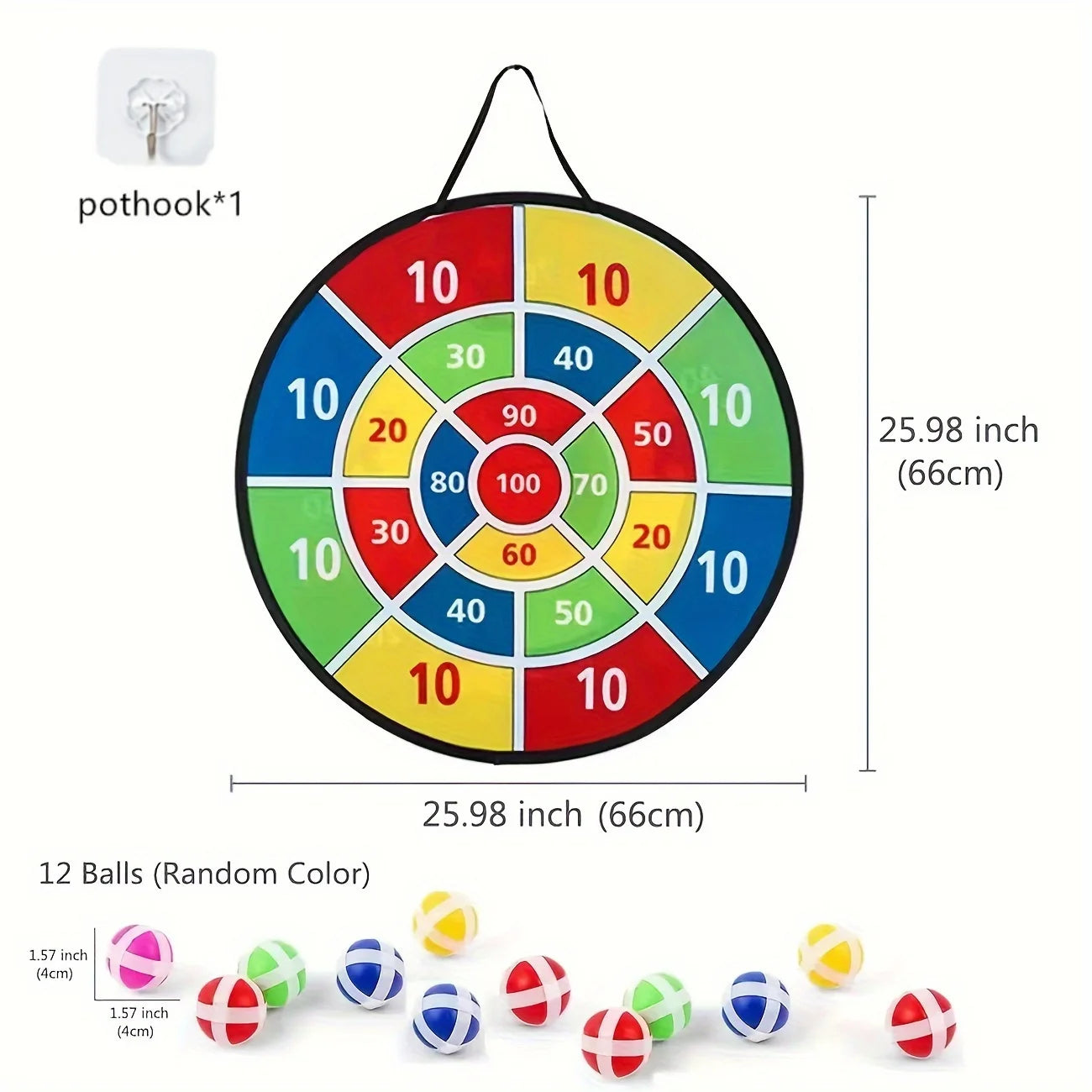 Children's Large Dart Board Game Foldable Convenient Indoor Outdoor