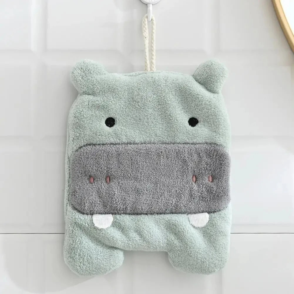Cute Cartoon Animals Children's Hand Towel Quick Drying Microfiber