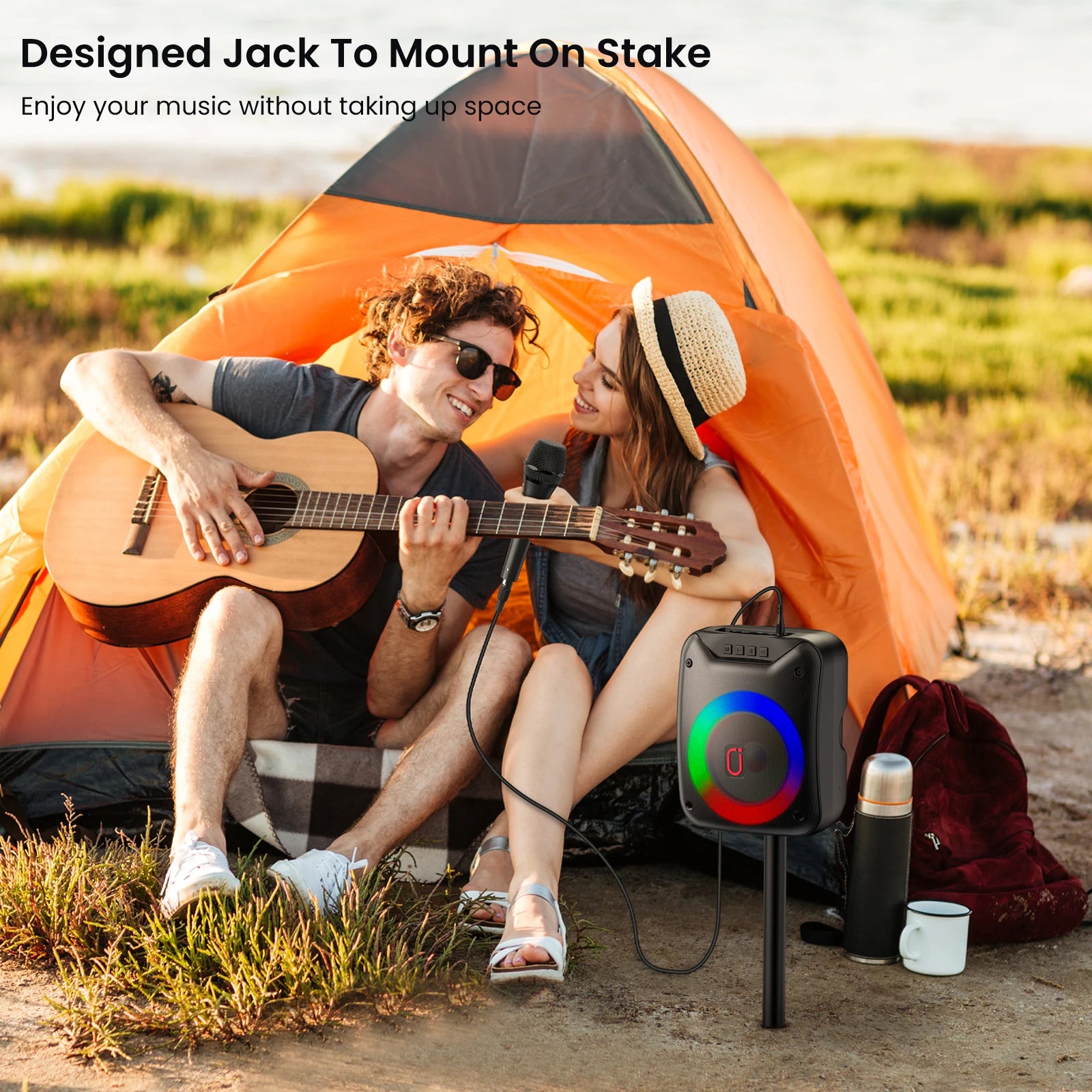 D18 High-power Portable Karaoke Speaker Microphone Wireless Bluetooth